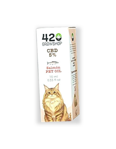 Aceite CBD 5 % para gatos sabor salmón 10 ml 420 Growshop | CBD Green 420