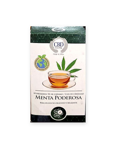 Infusión de cáñamo Menta Poderosa 10 pirámides · CBD Cure | CBD Green 420
