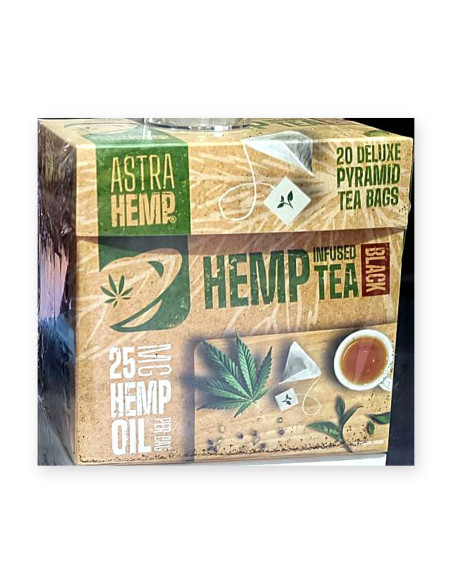 Hemp Infused Tea Black 20 pyramids · Astra Hemp | CBD Green 420